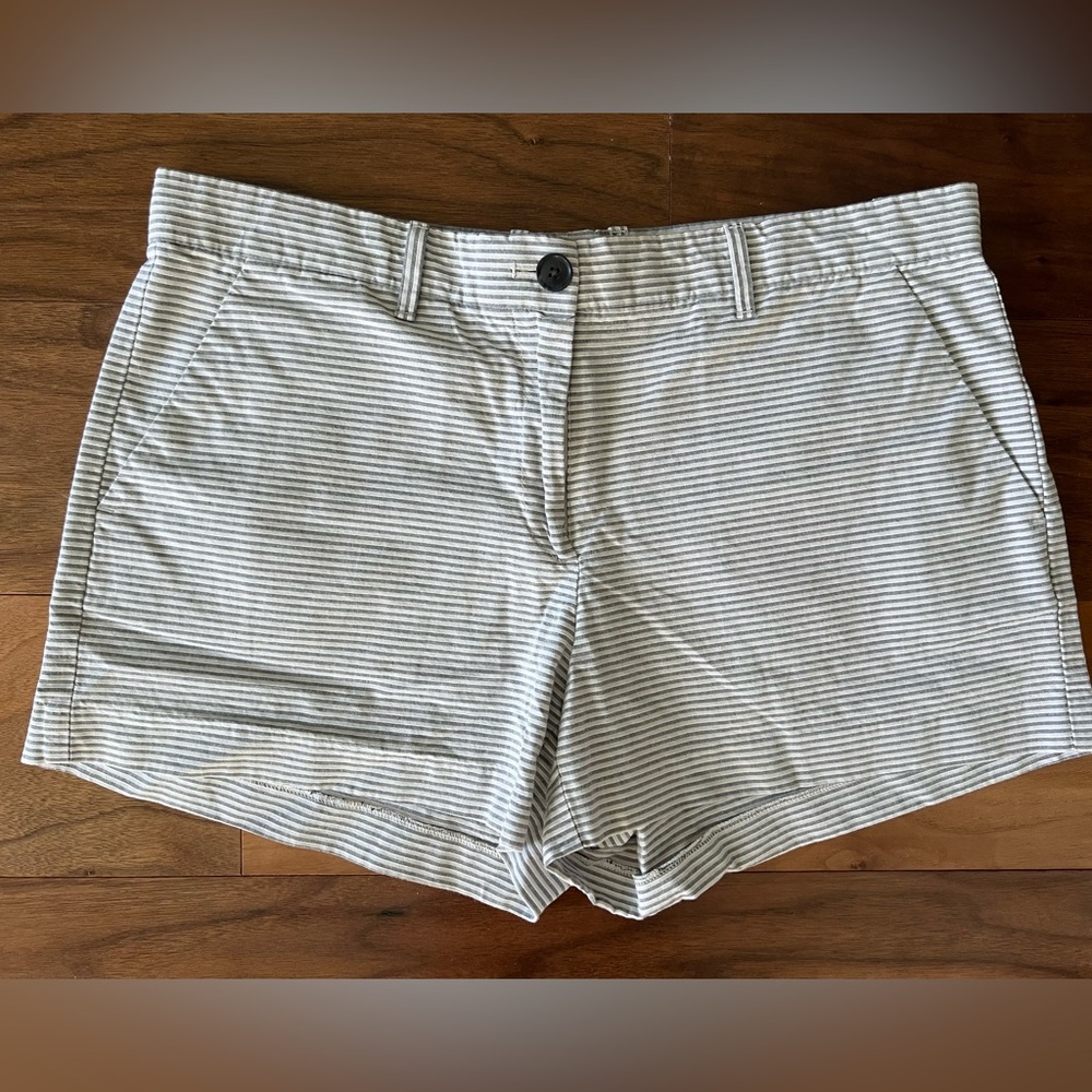 Striped Women’s Shorts in Light Gray